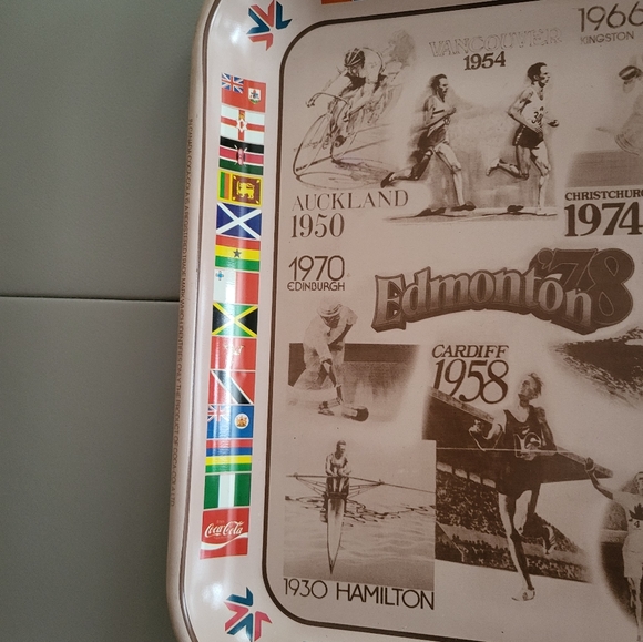 Vintage Coca-Cola 1978 Edmonton Commonwealth Games Tray - Picture 3 of 8